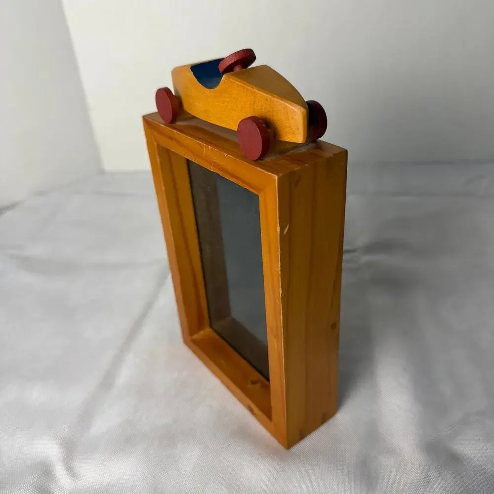 Malden Wood Race Car Photo Frame Boys Room Car Nursery Decor 4.5x8 Wooden Toy
